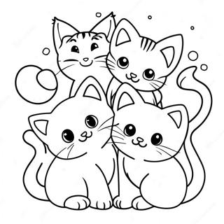 Playful Kittens Coloring Page 53589-44521