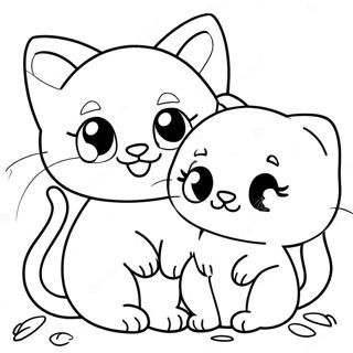 Playful Kittens Coloring Page 53589-44522