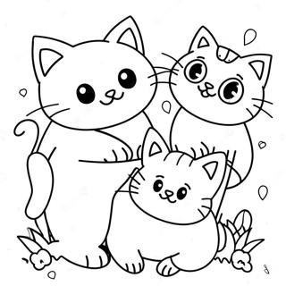 Playful Kittens Coloring Page 53589-44523