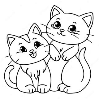 Playful Kittens Coloring Page 53589-44524