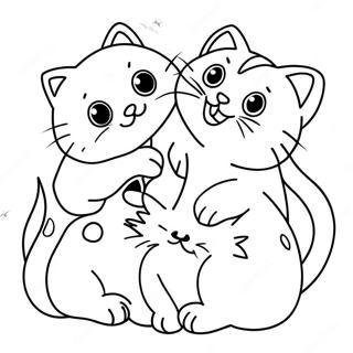 Playful Kittens Coloring Page 53589-44669