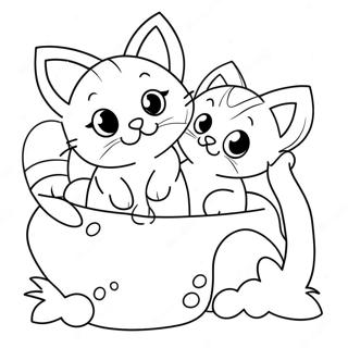 Playful Kittens Coloring Page 53589-44672