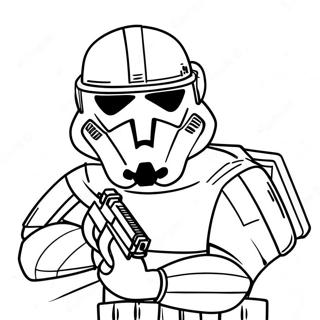 Fearless Scout Trooper Coloring Page 53599-44527