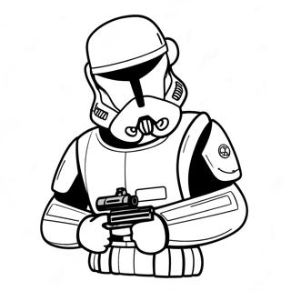 Fearless Scout Trooper Coloring Page 53599-44677