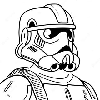 Fearless Scout Trooper Coloring Page 53599-44678