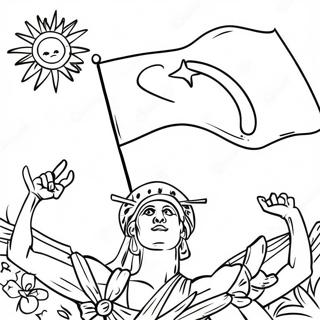 Haiti Flag Coloring Page 53608-44535