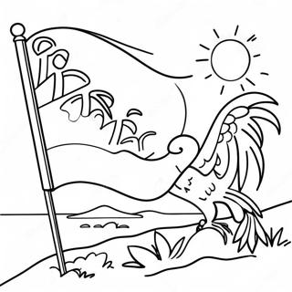 Haiti Flag Coloring Page 53608-44686