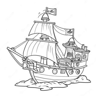 Lego Pirate Ship Coloring Page 53628-44542