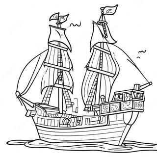 Lego Pirate Ship Coloring Page 53628-44544