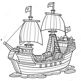 Lego Pirate Ship Coloring Page 53628-44705