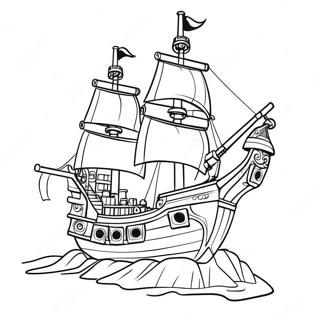 Lego Pirate Ship Coloring Page 53628-44707