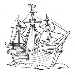 Lego Pirate Ship Coloring Page 53628-44708