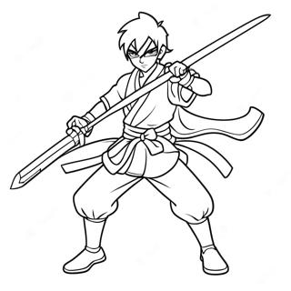 Muichiro With Sword Coloring Page 5363-4293