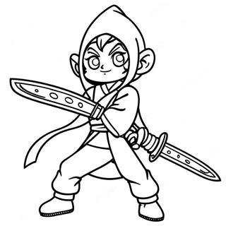 Muichiro With Sword Coloring Page 5363-4295