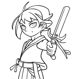 Muichiro With Sword Coloring Page 5363-4296