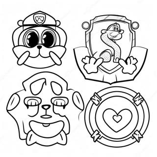 Paw Patrol Badges Coloring Pages