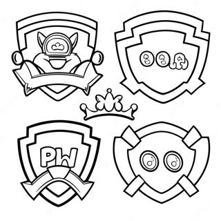 Paw Patrol Badges Coloring Page 53648-44560