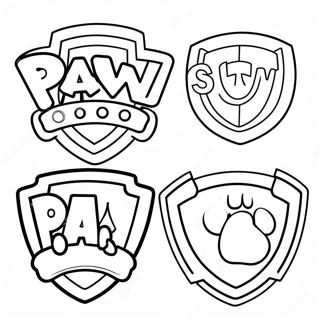 Paw Patrol Badges Coloring Page 53648-44717