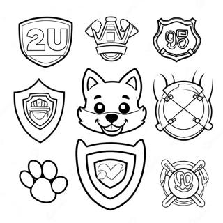 Paw Patrol Badges Coloring Page 53648-44718