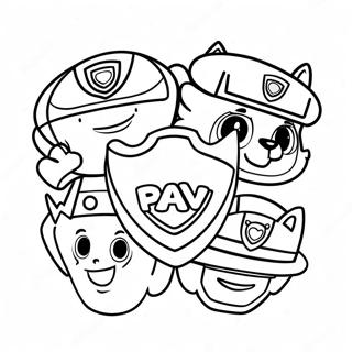 Paw Patrol Badges Coloring Page 53648-44719