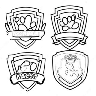 Colorful Paw Patrol Badges Coloring Page 53649-44561