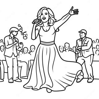 Carrie Underwood Performing On Stage Coloring Page 53659-44567