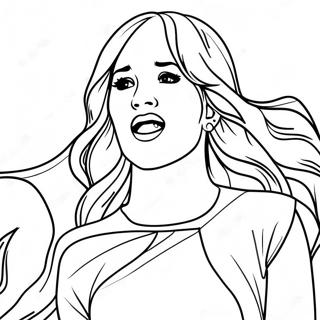 Carrie Underwood Performing On Stage Coloring Page 53659-44568