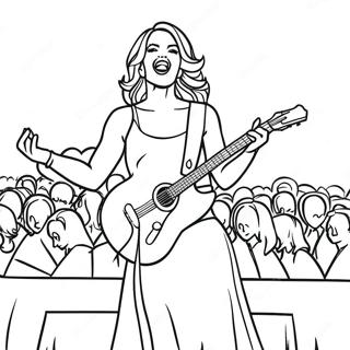 Carrie Underwood Performing On Stage Coloring Page 53659-44725