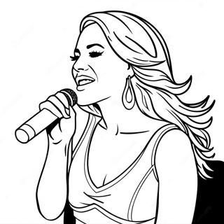 Carrie Underwood Performing On Stage Coloring Page 53659-44726