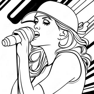 Carrie Underwood Performing On Stage Coloring Page 53659-44727