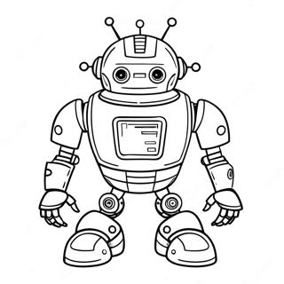 Futuristic Robot Coloring Page 53679-44574