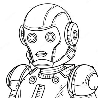 Futuristic Robot Coloring Page 53679-44575