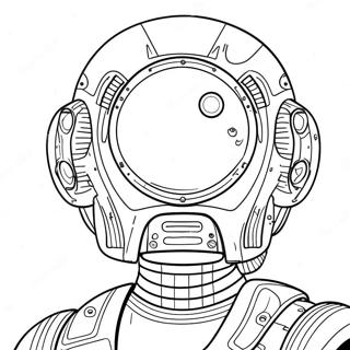 Futuristic Robot Coloring Page 53679-44741