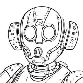 Futuristic Robot Coloring Page 53679-44742