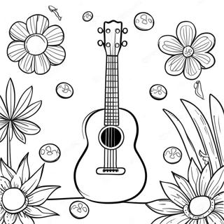 Ukulele Coloring Pages