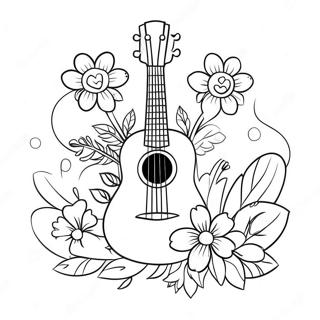 Ukulele Coloring Pages