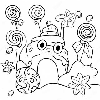 Colorful Candy Land Adventure Coloring Page 53719-44770