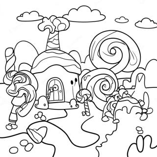 Colorful Candy Land Adventure Coloring Page 53719-44771