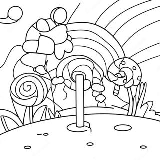 Colorful Candy Land Adventure Coloring Page 53719-44772