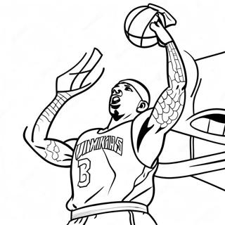 Knicks Player Dunking Coloring Page 53729-44781