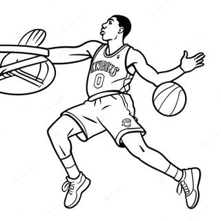 Knicks Player Dunking Coloring Page 53729-44783