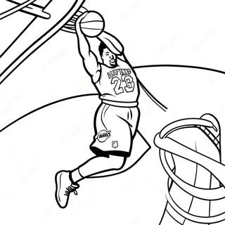 Knicks Player Dunking Coloring Page 53729-44784