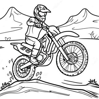 Honda Dirt Bike In The Mud Coloring Page 53739-44793