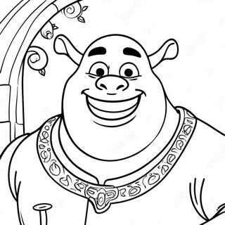 Shrek With A Big Smile Coloring Page 53749-44797