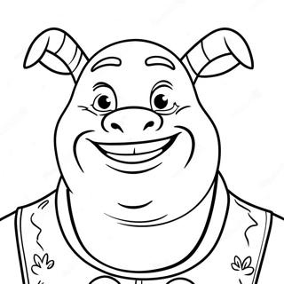 Shrek With A Big Smile Coloring Page 53749-44798