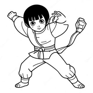 Rock Lee In Dynamic Pose Coloring Page 53779-44828