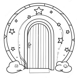 Magical Portal With Stars Coloring Page 53809-44837