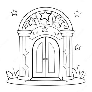 Magical Portal With Stars Coloring Page 53809-44838