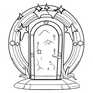 Magical Portal With Stars Coloring Page 53809-44839