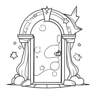 Magical Portal With Stars Coloring Page 53809-44840